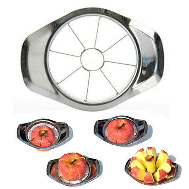 Apple Pear Corer Slicer Divider Stainless Blade Cutter Fruit Kitchen Safe 